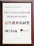 2002年度就業(yè)認(rèn)同獎